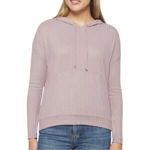 CHASER Sarley Textured Knit Hoodie In Light Purple Women’s Size Large